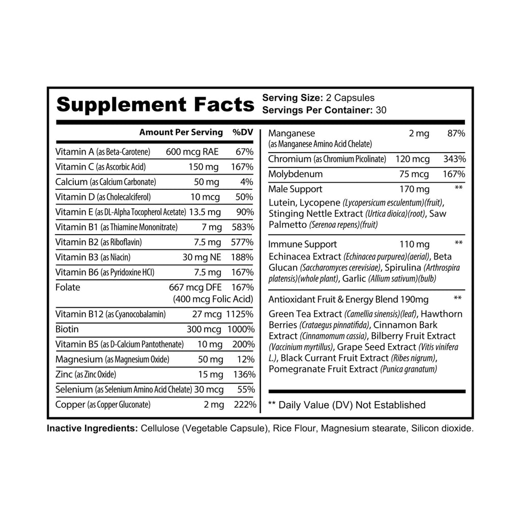G Skin Multivitamin for Men Supplement (60 Capsules)