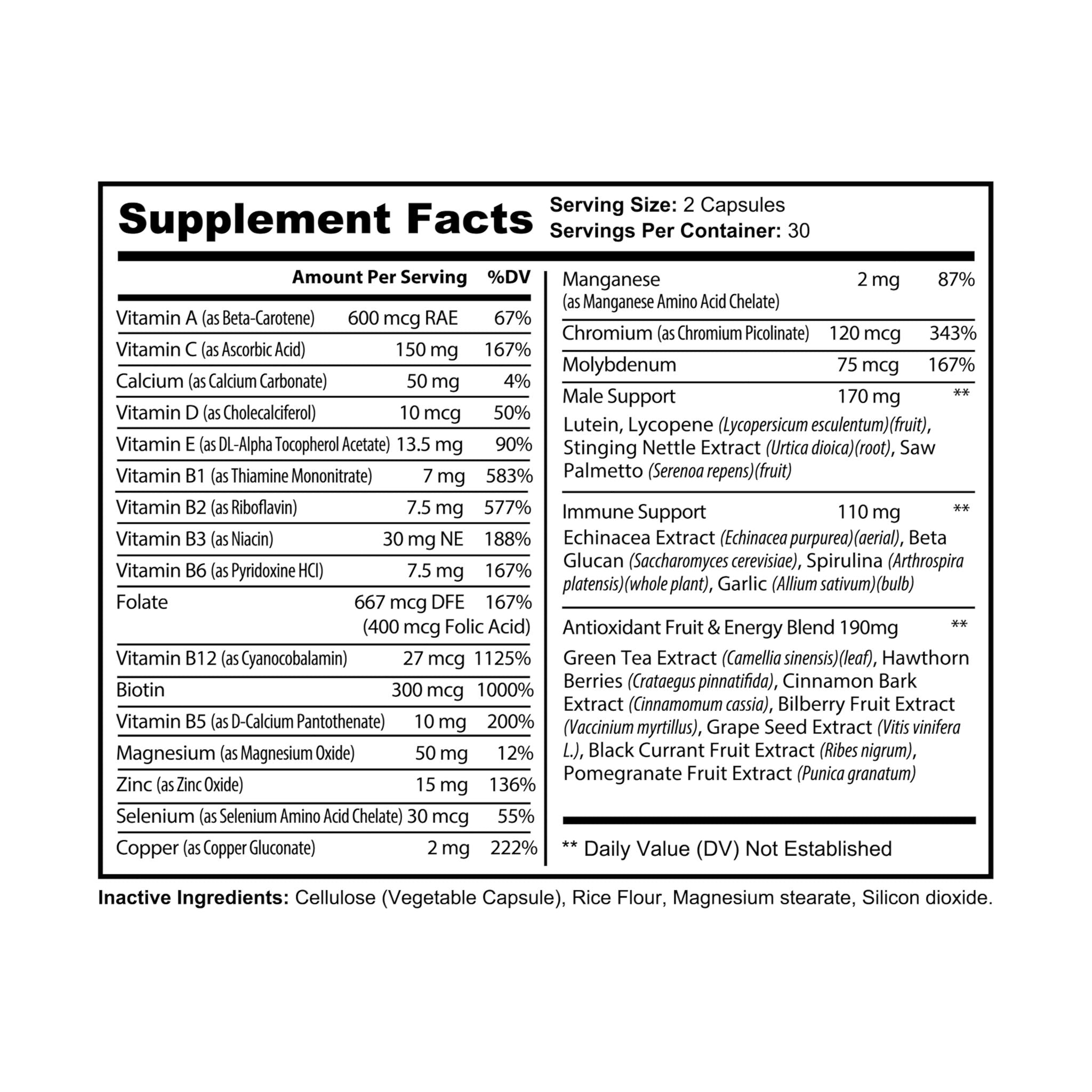 G Skin Multivitamin for Men Supplement (60 Capsules)