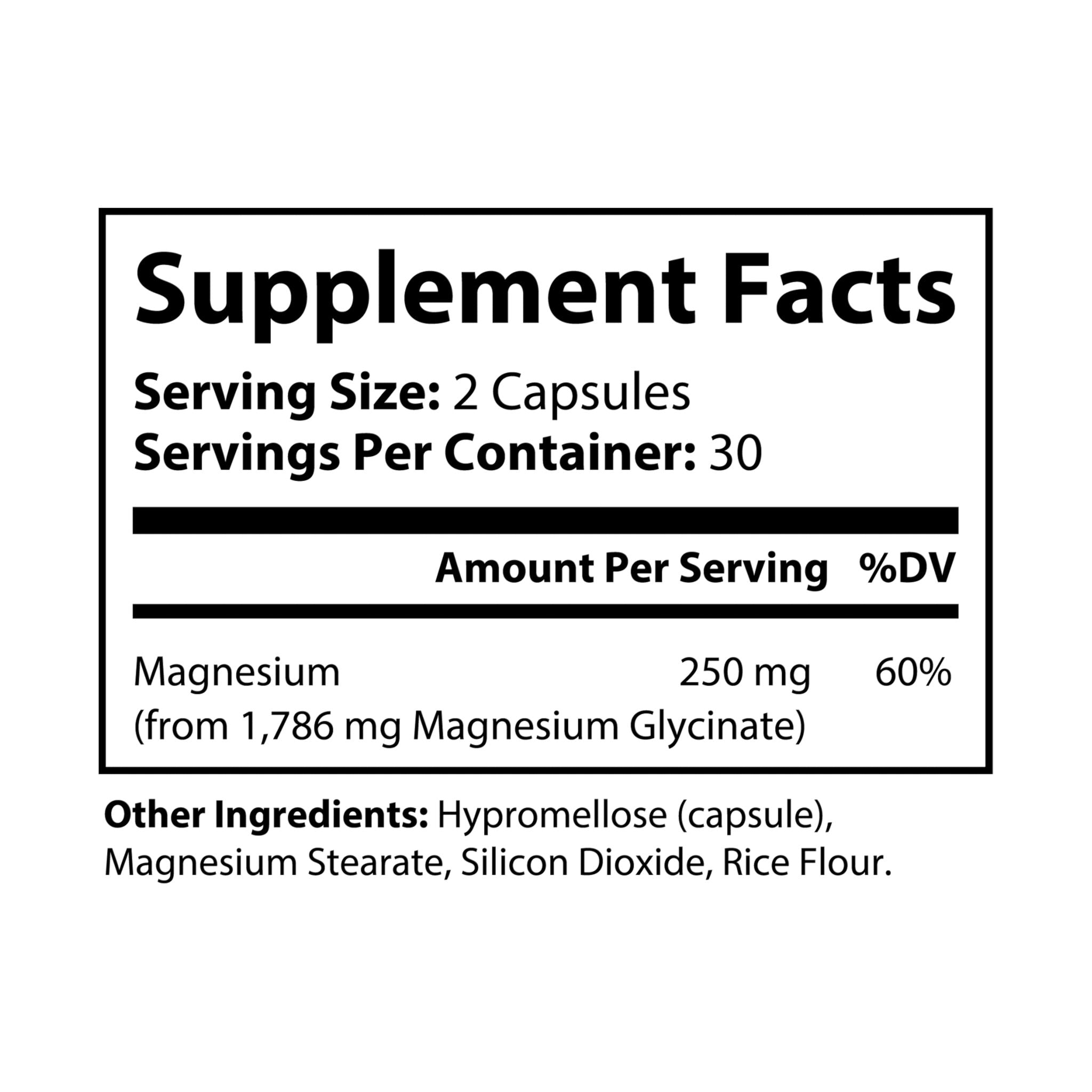 G Skin Magnesium Glycinate Supplement (60 Capsules)