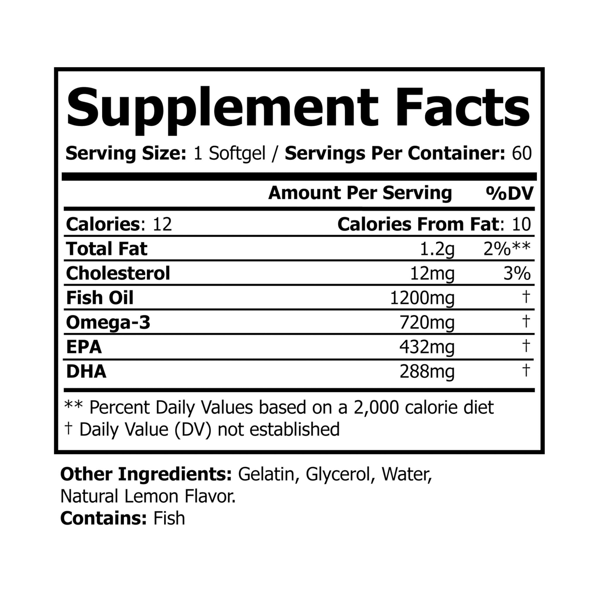 G Skin Omega 3 Fish Oil Supplement (60 Softgels)
