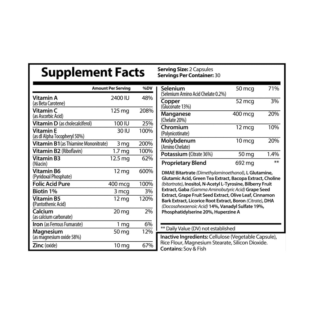 G Skin Brain Support Complex Supplement (60 Capsules)