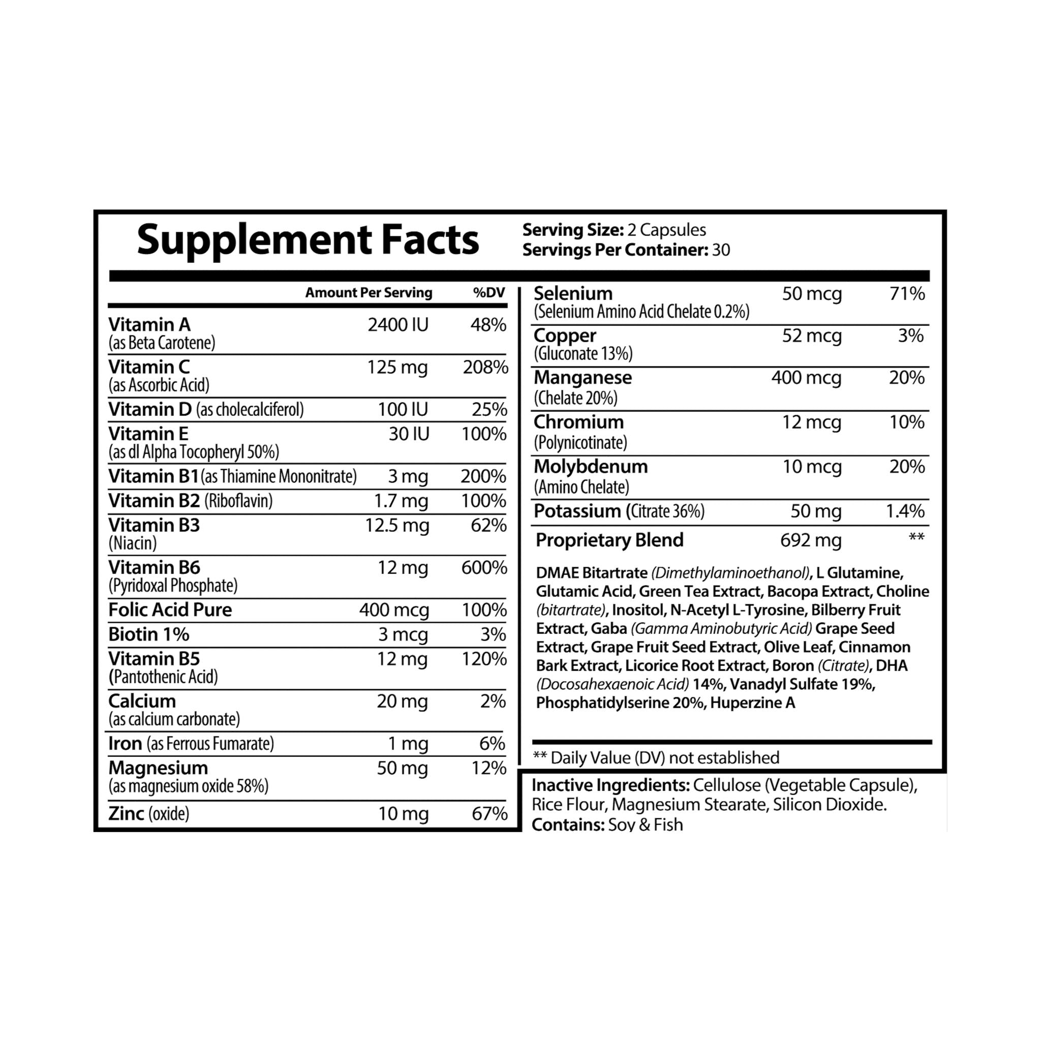 G Skin Brain Support Complex Supplement (60 Capsules)