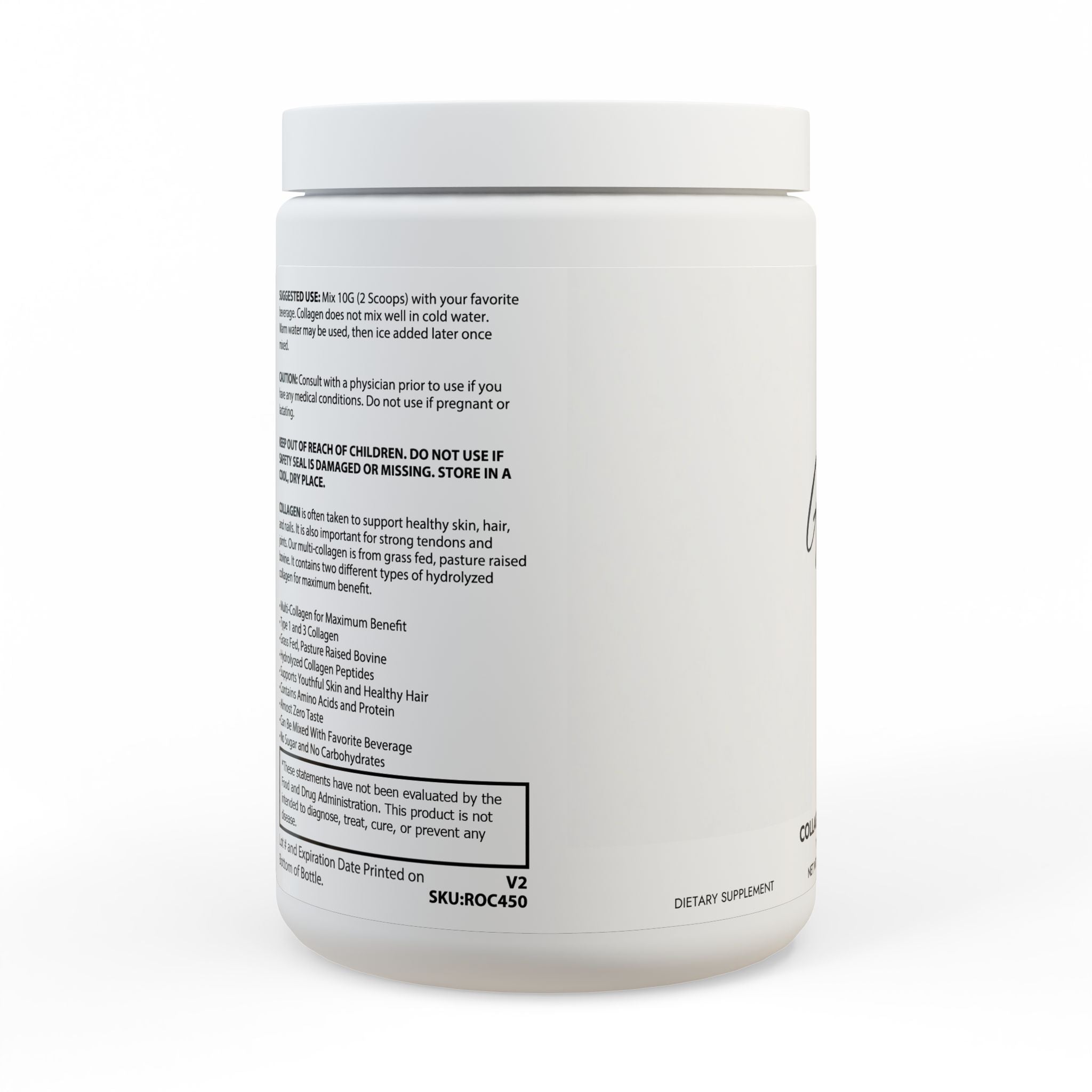 G Skin Collagen Peptides Type I & III Supplement (350g, 12.3oz)