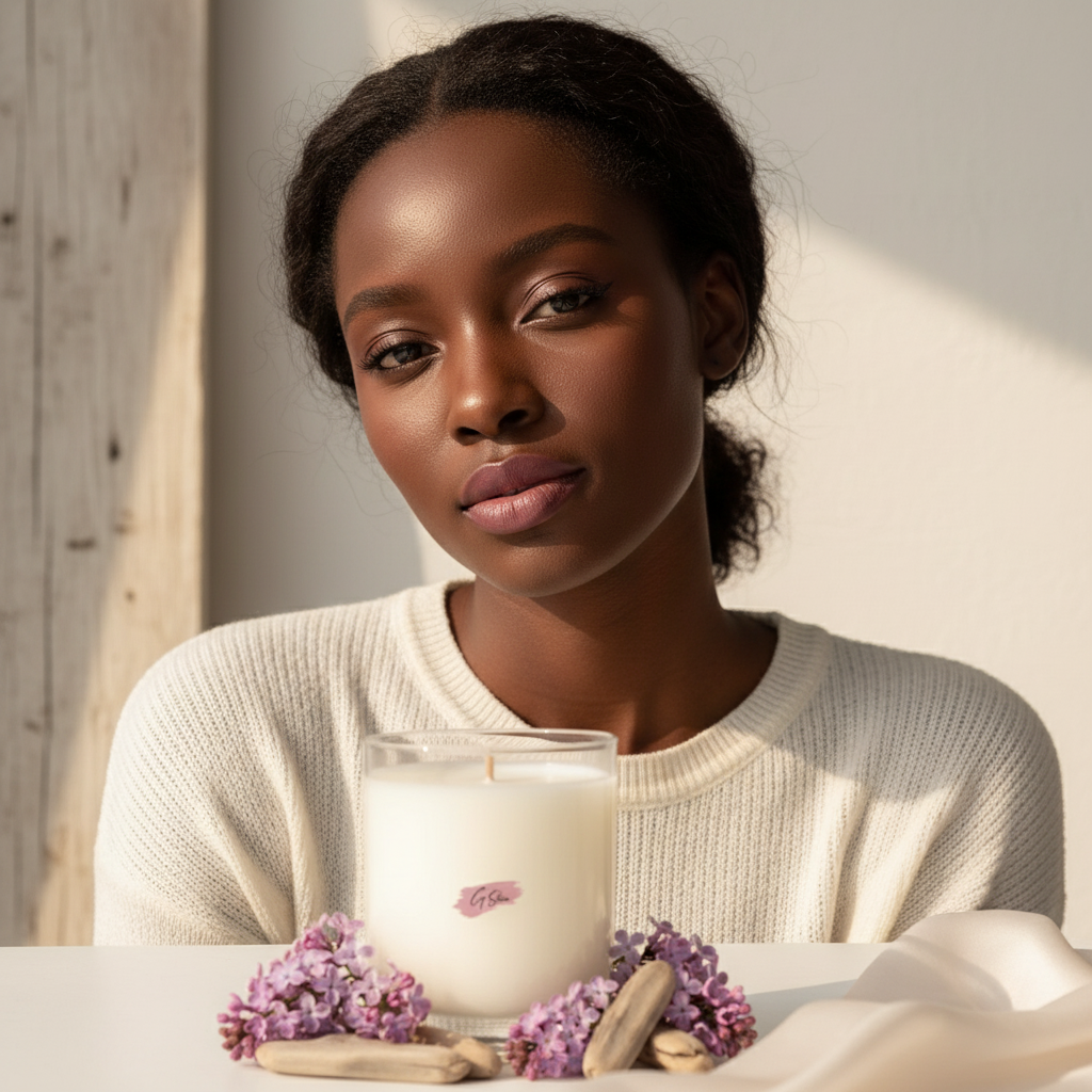 G Skin Scented Candle - Lilac + Driftwood