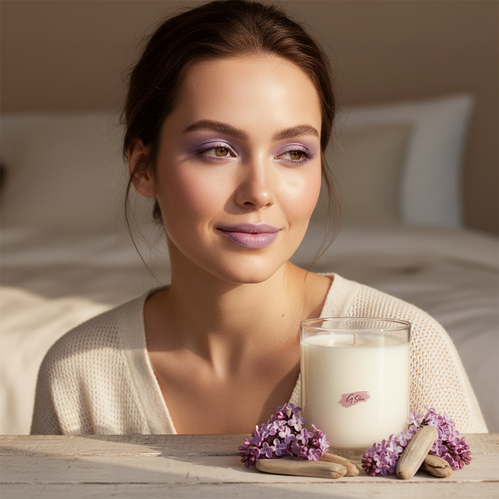 G Skin Scented Candle - Lilac + Driftwood